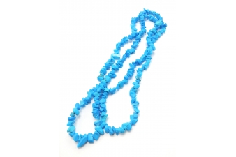 0092 Tyrkys umelý zlomky 80cm šnúra Obrázok pre 0092 Tyrkys umelý zlomky 80cm šnúra